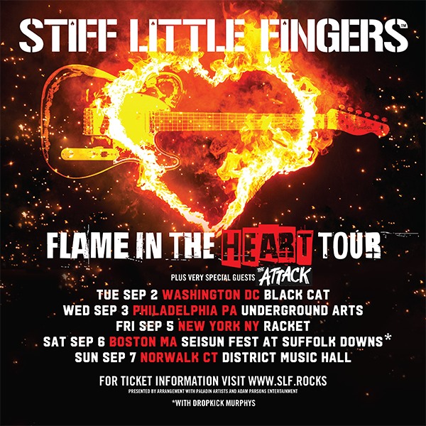 Stiff Little Fingers Flame In The Heart Tour Poster 2025